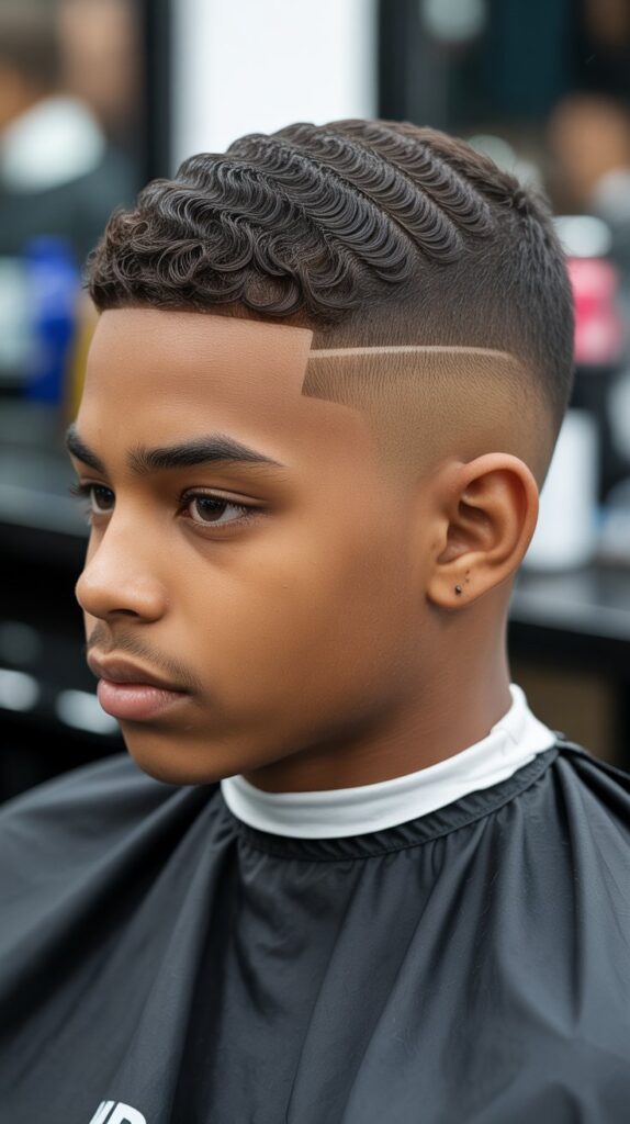 30+ Trendy Haircuts for Boys in 2025 You Won't Want to Miss 23 Temple Fade with Waves