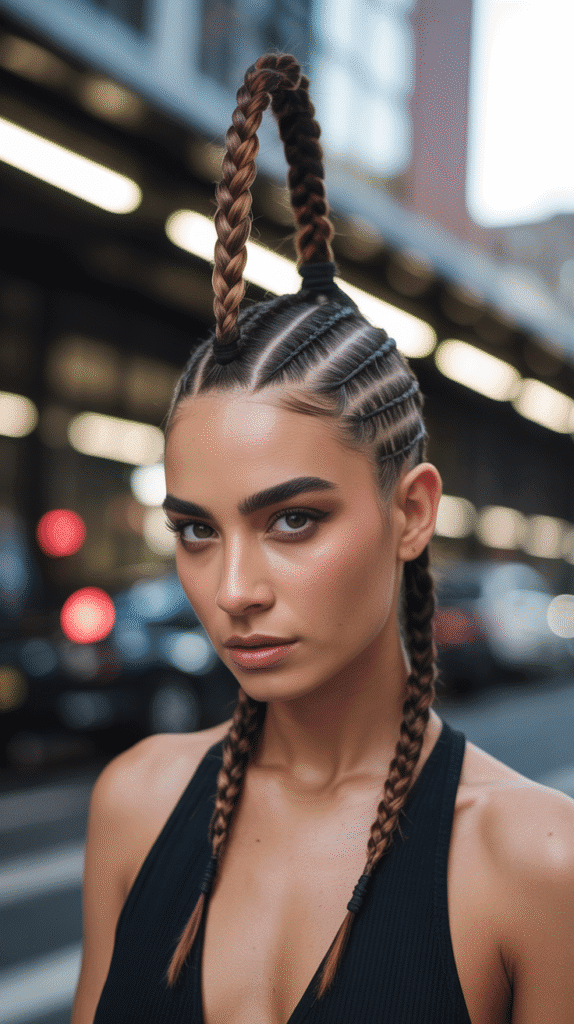 30 Must-Try Winter Hair Braid Trends for 2025 22 Braided Faux Hawk
