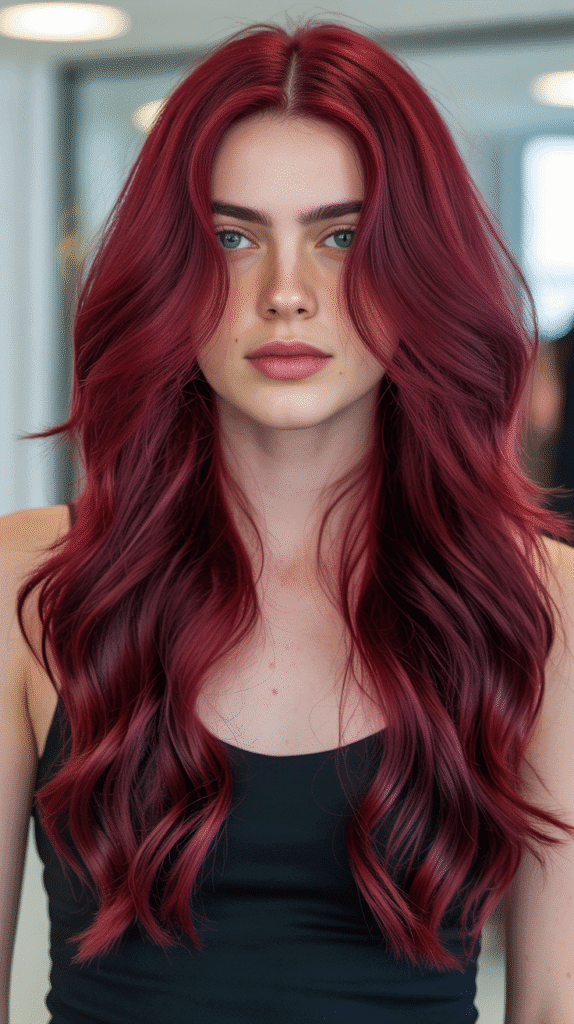 30+ Stunning Burgundy Hair Color Ideas That Will Turn Heads 28 Bright Burgundy