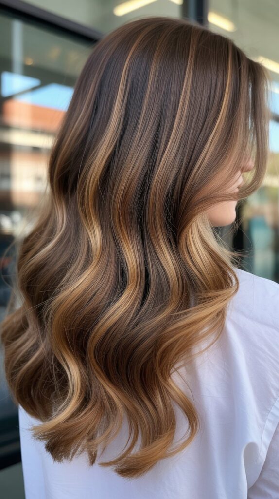 27+ Stunning Blonde Hair Highlights on Brown Hair 23 Caramel Ribbon Balayage