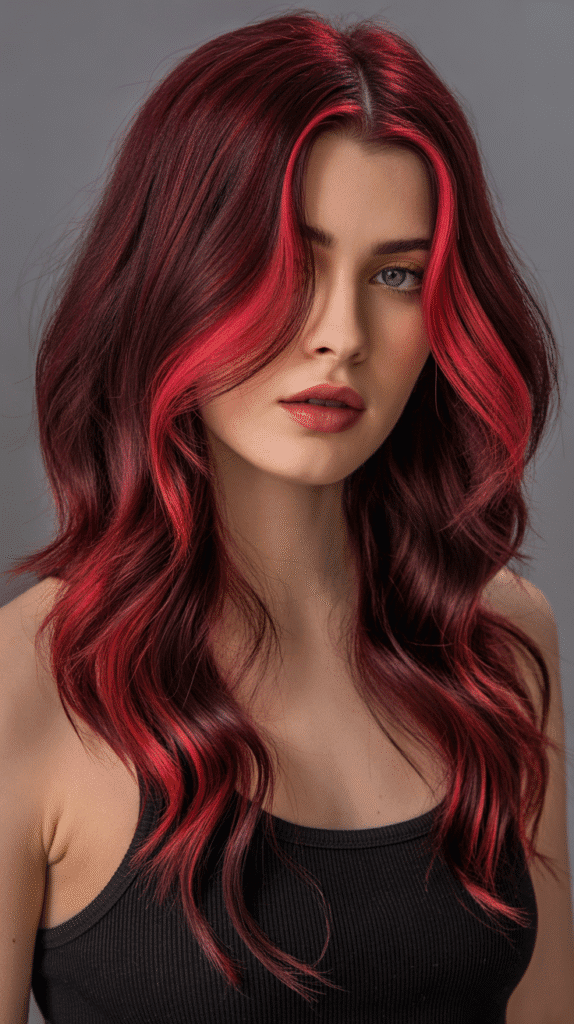 30+ Stunning Burgundy Hair Color Ideas That Will Turn Heads 25 Burgundy with Red Highlights