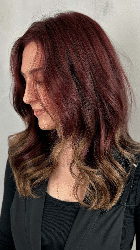 30+ Stunning Burgundy Hair Color Ideas That Will Turn Heads 27 Burgundy with Brown Lowlights