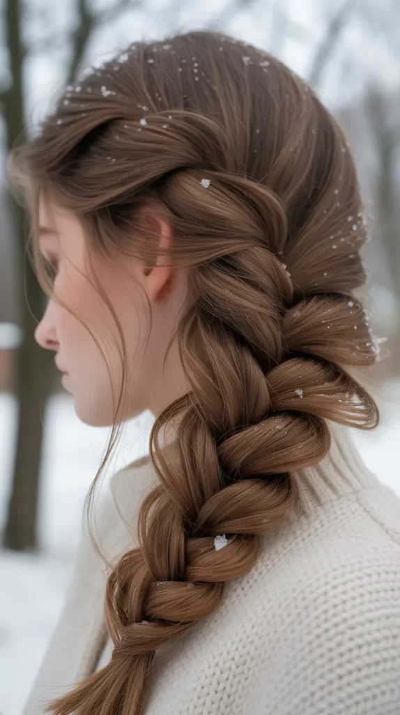 Ash Brown Fishtail Braids
