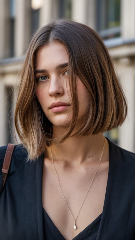 Center-Parted Long Bob
