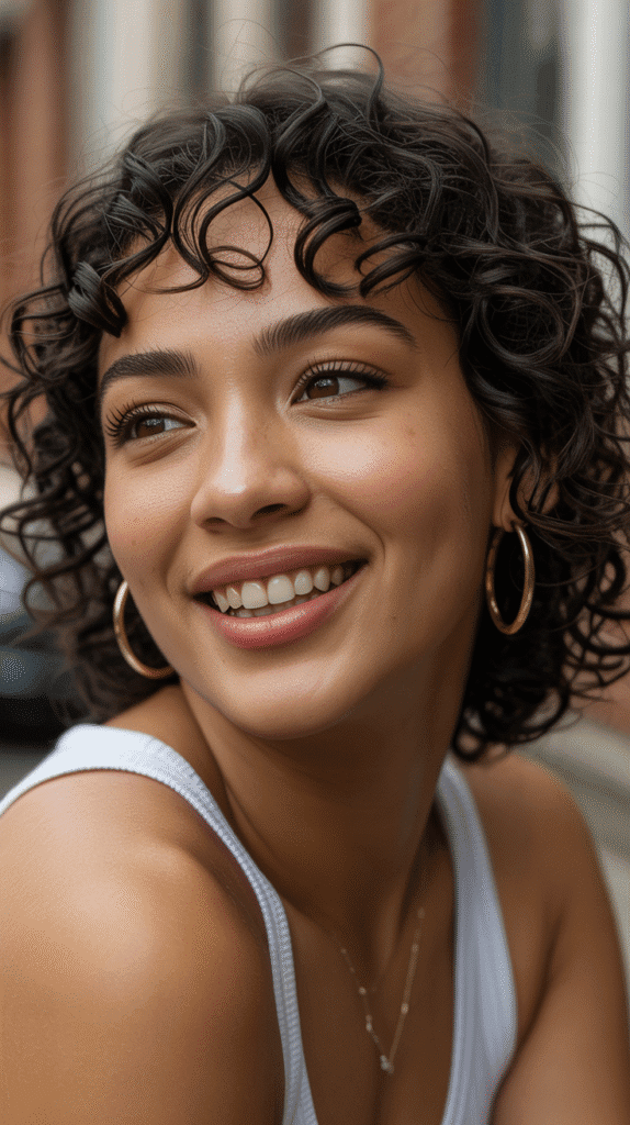 27 Modern Short Haircuts for Black Women You'll Love 17 The Curly Fringe