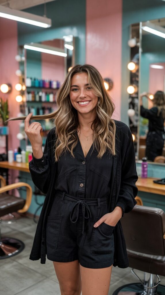 Black Romper with Black Cardigan