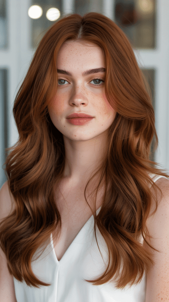 30+ Dark Brown Hair Color Ideas to Add Depth and Dimension 7 Chestnut Brown with Auburn Undertones