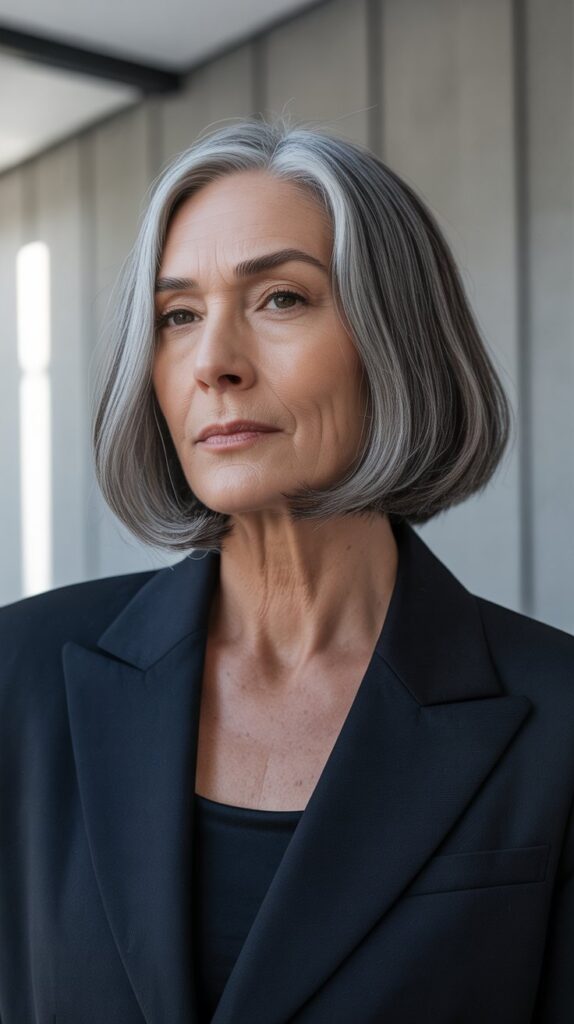Blunt Cut Bob at Jawline