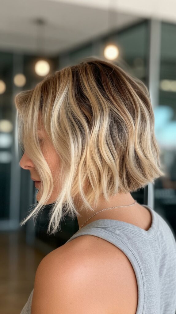 27+ Choppy Bob Haircuts That Will Transform Your Look Instantly 25 Choppy Bob with Blonde Balayage