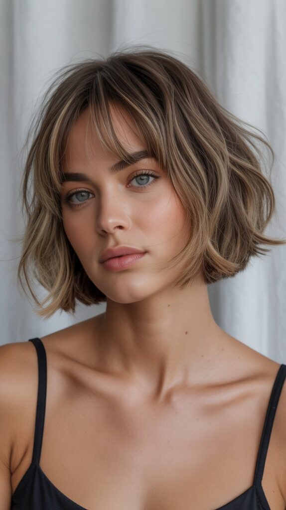 Best 33+ Choppy Bob Haircuts for Fine Hair You'll Want to Try This Year 3 3. Textured Choppy Bob with Bangs