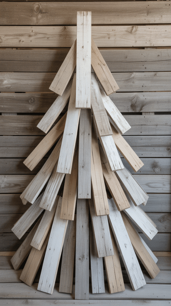 Top 33+ DIY Wooden Christmas Trees Anyone Can Make 19 Weathered Fence Board Christmas Tree