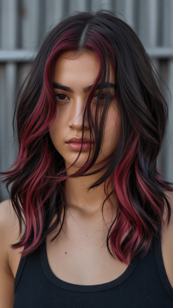30+ Stunning Burgundy Hair Color Ideas That Will Turn Heads 29 Burgundy Streaks