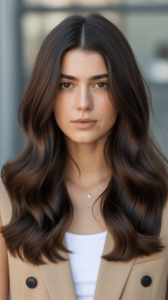 30+ Dark Brown Hair Color Ideas to Add Depth and Dimension 1 Classic Dark Chocolate Brown