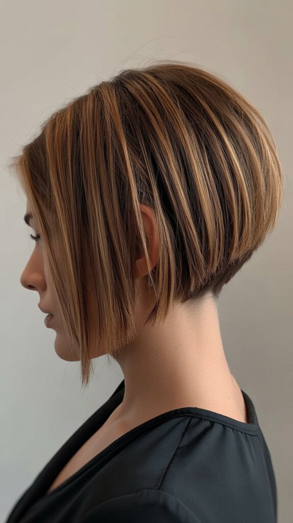 Best 32+ Inverted Layered Bob Hairstyles with Stacked Cuts Trendy Upgrade 1 Classic Inverted Bob with Dramatic Stacked Layers
