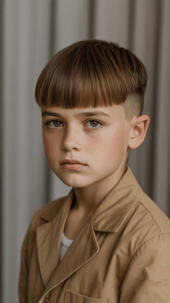 Top 30 Stylish Children Hairstyles for Little Boys That Are Totally Adorable 18 The Caesar Cut