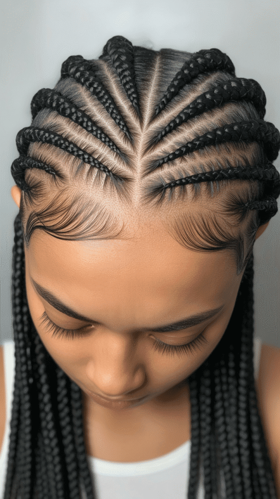 Best 25+ Half Cornrows Half Box Braids Styles You'll Obsess Over in 2025 9 Feed-In Cornrows with Box Braids