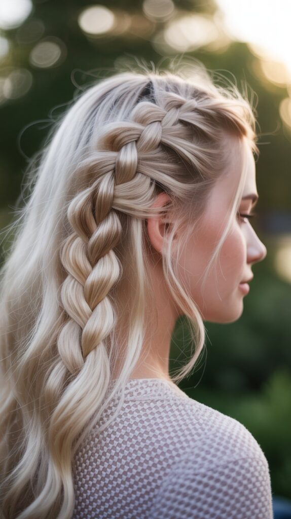 Dutch Side Braid (Reverse French Braid)