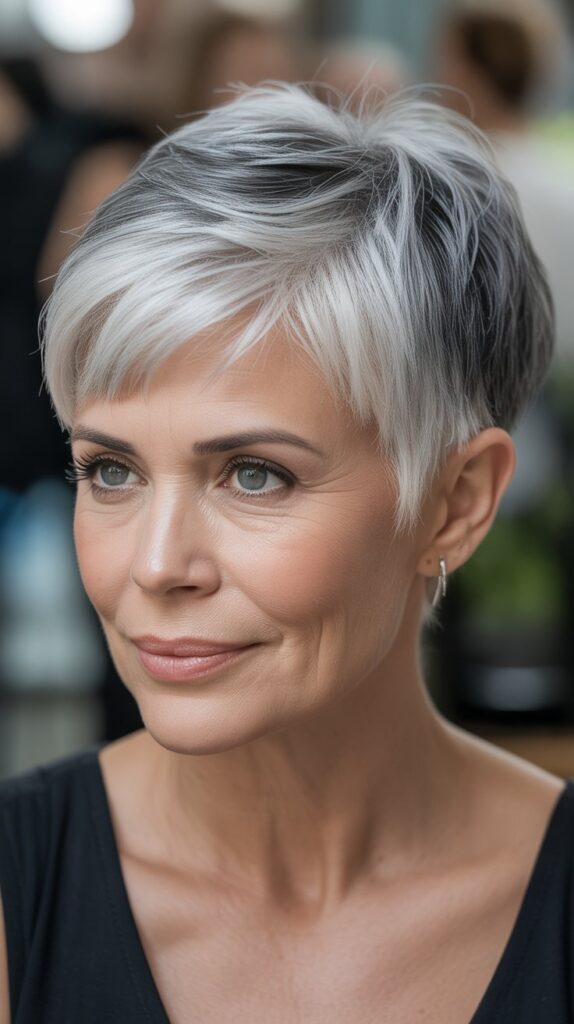  Cool-Toned Charcoal Lowlights for Silver Hair