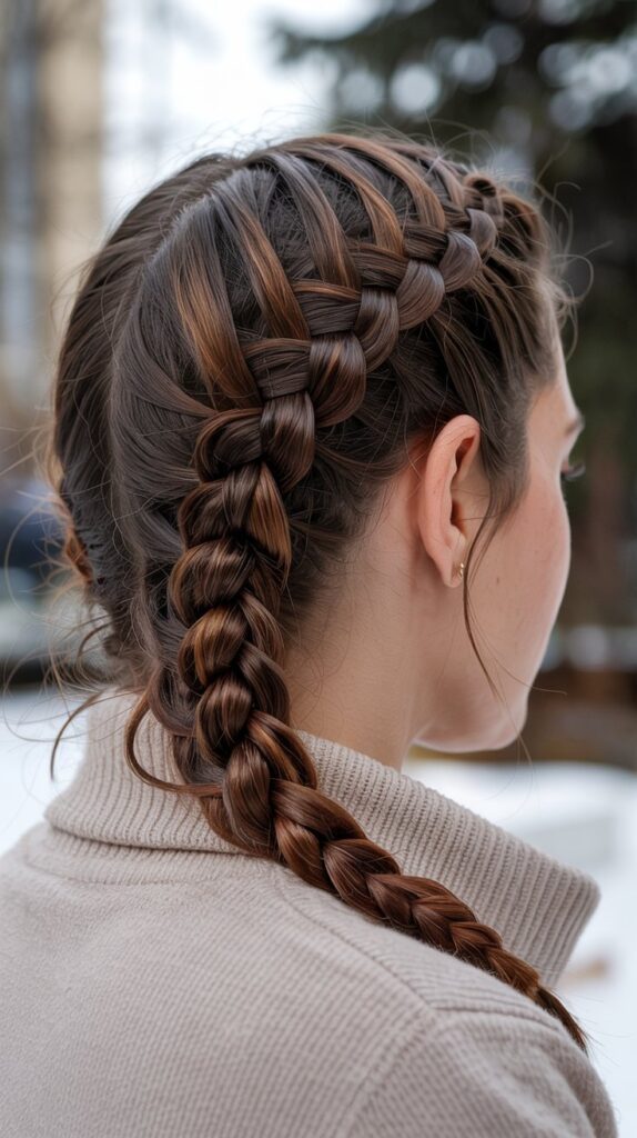 27 Trendy Winter Hair Braid Styles to Try 1 Classic French Braid