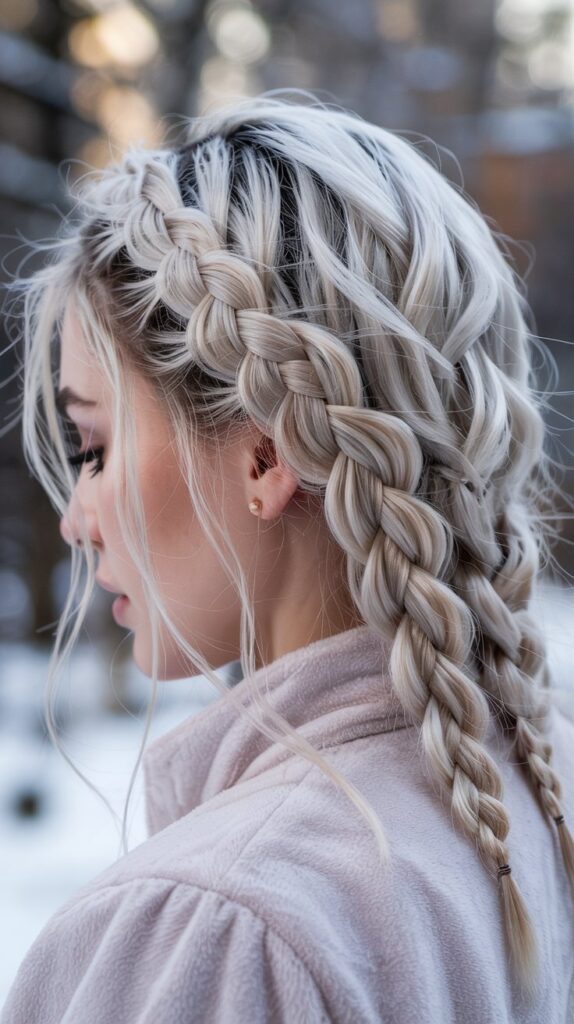 27 Beautiful Winter Hair Braid Color Inspirations 1 Icy Platinum Blonde Braids