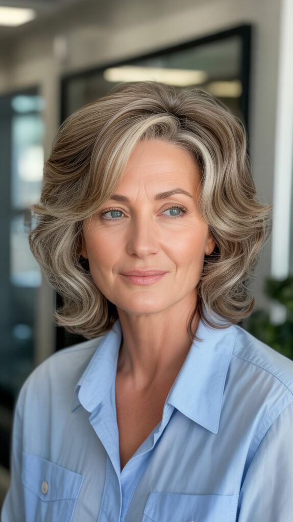 Top 30+ Medium Length Hairstyles for Thin Fine Hair Over 50 20 Textured Medium Cut with Root Lift