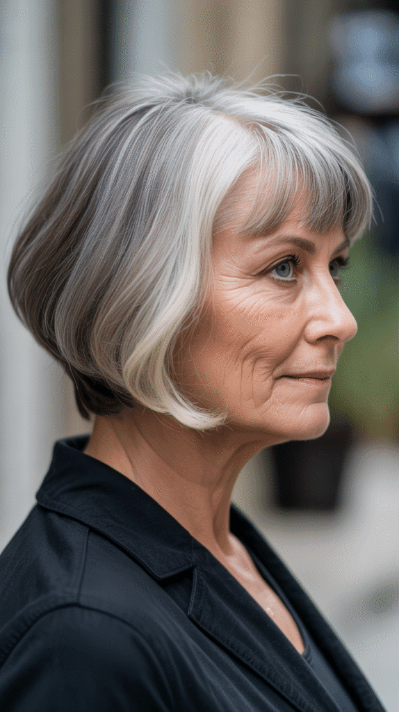 Top 36 Low-Maintenance Haircuts for Women Over 70 23 The Angled Bob