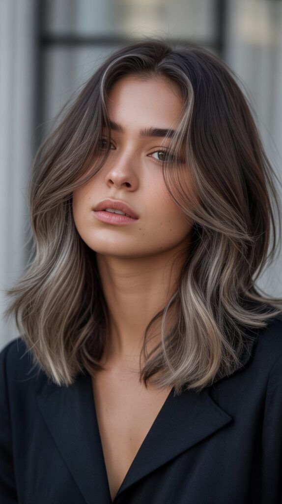 36 Gorgeous Lowlights for Medium Length Brown Hair on Brunettes 19 Smoky Brown Dimension