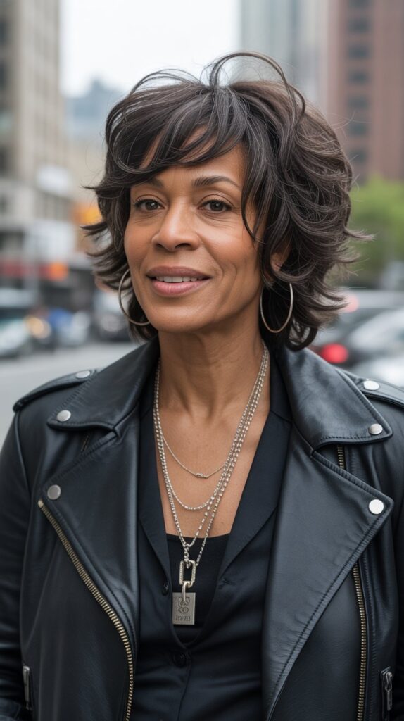 Top 30+ Stunning Hairstyles for Older Black Women: Easy Solutions for Everyday Glam! 24 Layered Shag Cut