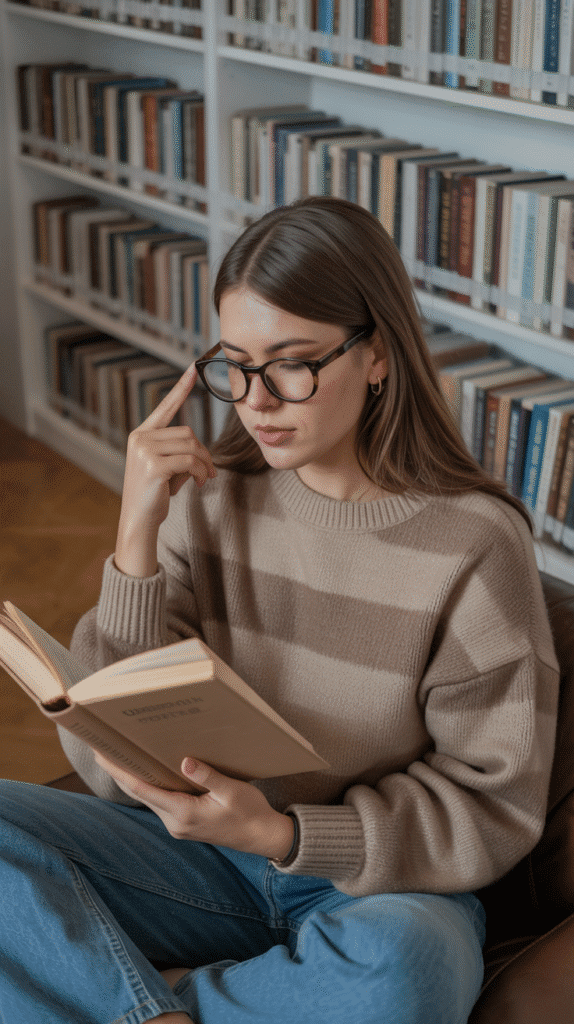 36 Cute Self Care Sunday Dress to Impress No-VIP Styles 13 Bookish Comfort Look