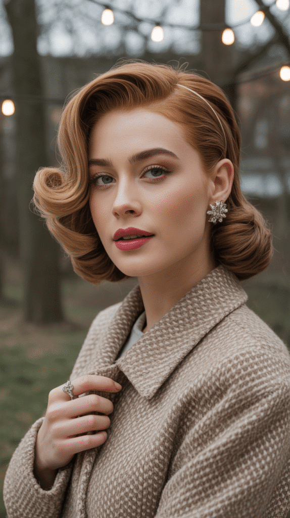 33 Beautiful Cute Winter Hairstyles for Medium Hair 26 Loose Gibson Tuck