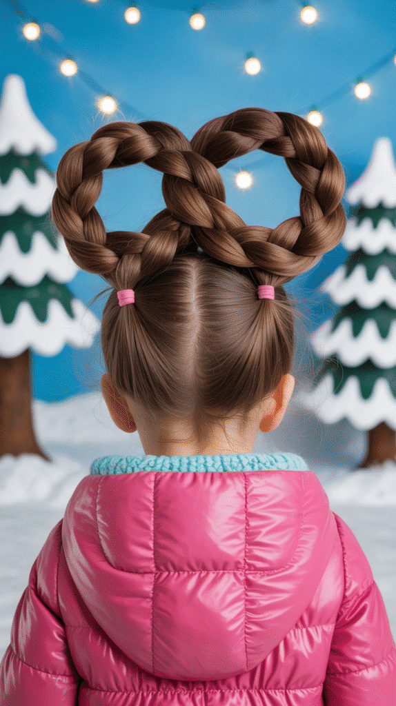 33 Cute Winter Hair Braids for Kids 23 Pretzel Braid