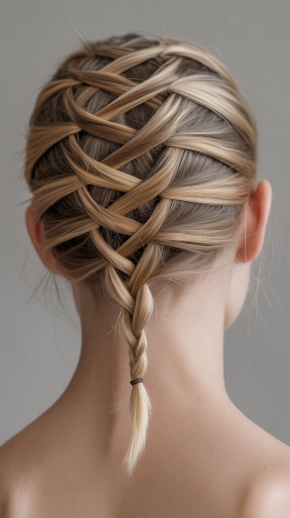 27 Elegant Greasy Hair Updo Hairstyles 19 The Criss-Cross Updo