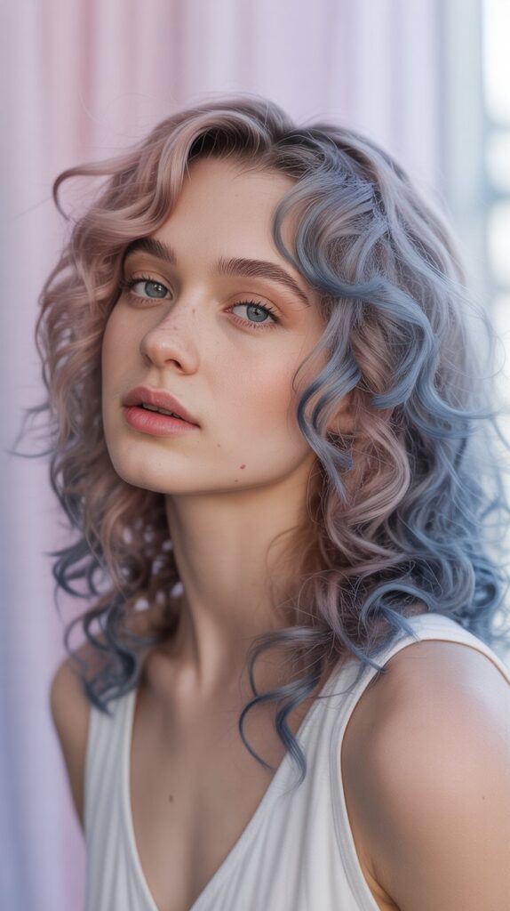 Periwinkle and Pink Soft Contrast