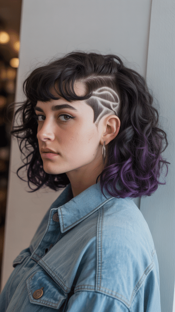 Long Bob with Curtain Bangs and Undercut