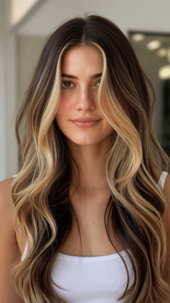 30+ Dark Brown Hair Color Ideas to Add Depth and Dimension 8 Dark Brown with Honey Highlights