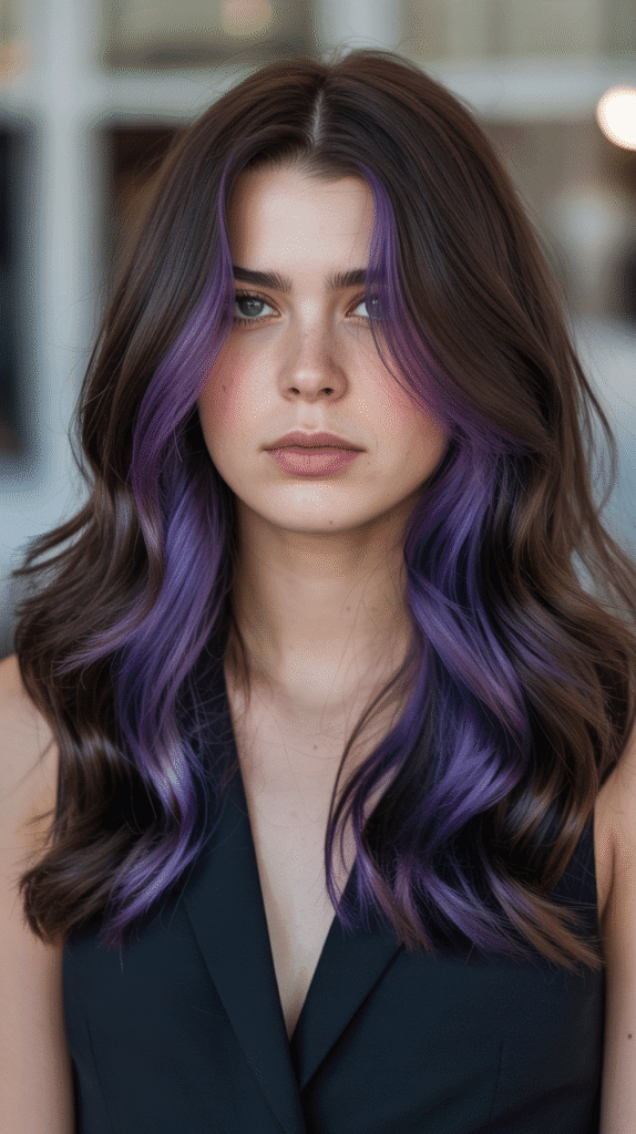 30+ Dark Brown Hair Color Ideas to Add Depth and Dimension 21 Dark Brown with Violet Undertones
