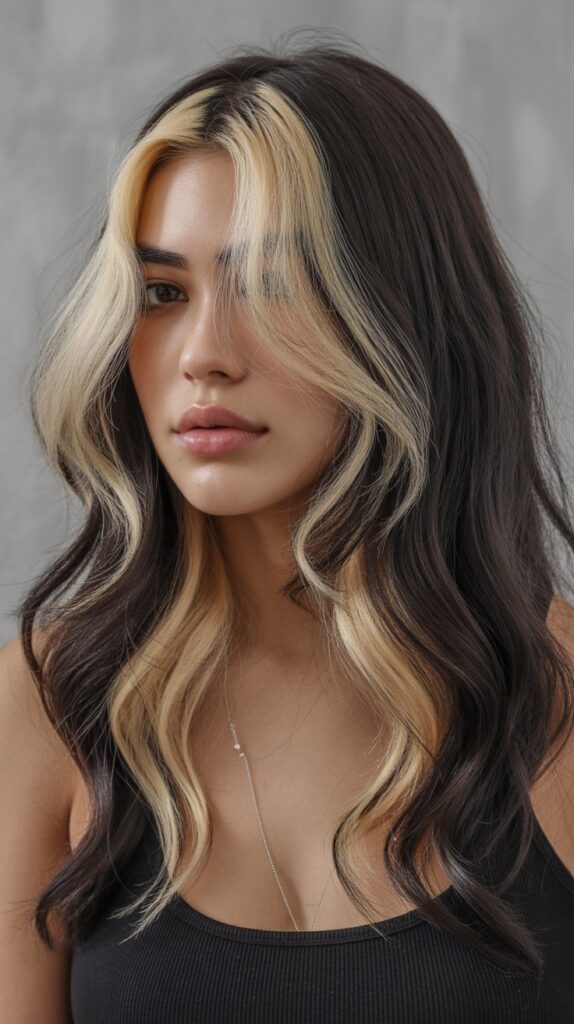 15. Blonde Money Piece Highlights