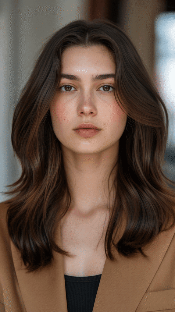 30+ Dark Brown Hair Color Ideas to Add Depth and Dimension 17 Dark Umber Brown