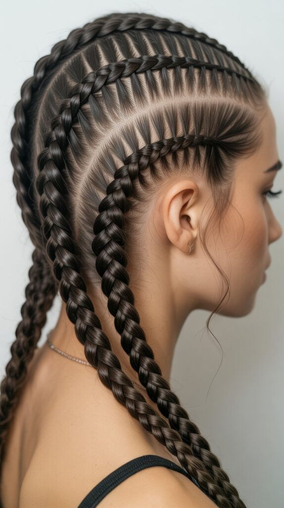 30 Best Cornrow Hairstyles for Kids with Natural Hair 29 Ladder Braid Cornrows