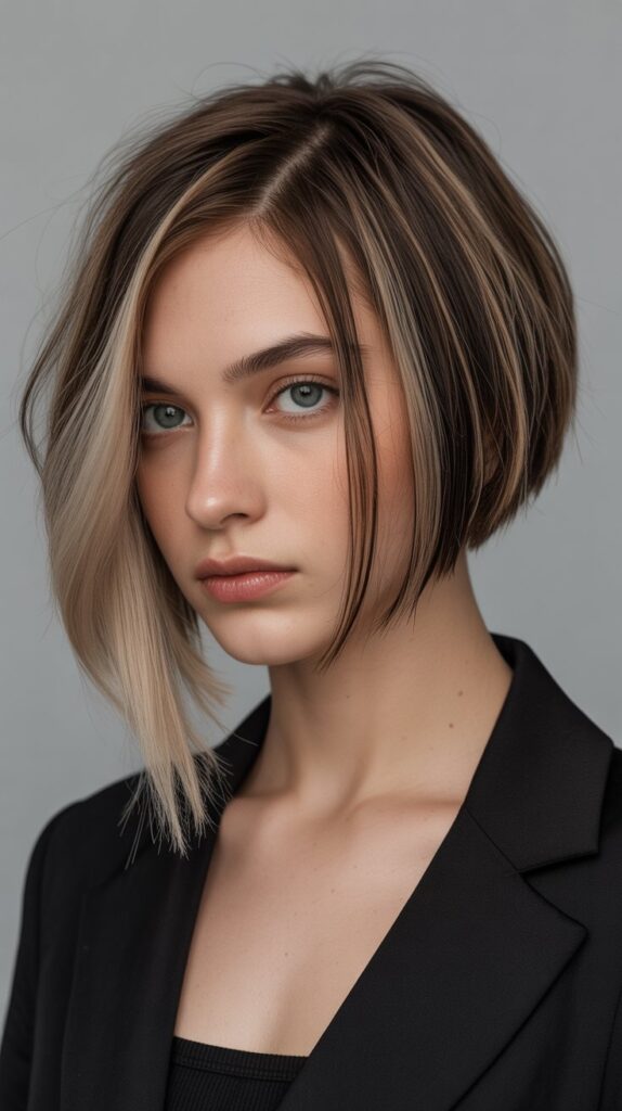 26 Flattering Angled Bob Haircuts Round Faces 7 Asymmetrical Angled Bob