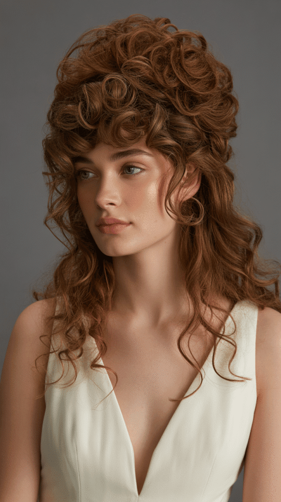 Best 30+ Wedding Hairstyles for Long Curly Hair 21 Bouffant Style with Curly Length