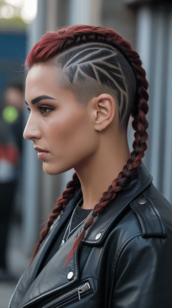 30 Must-Try Winter Hair Braid Trends for 2025 28 Mohawk Braid with Shaved Designs