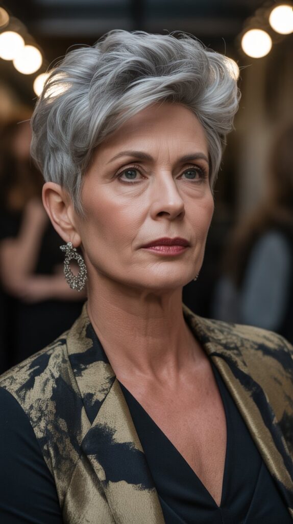 Top 32+ Short Hairstyles for Round Face Thin Hair Over 50 32 Voluminous Crown Pixie