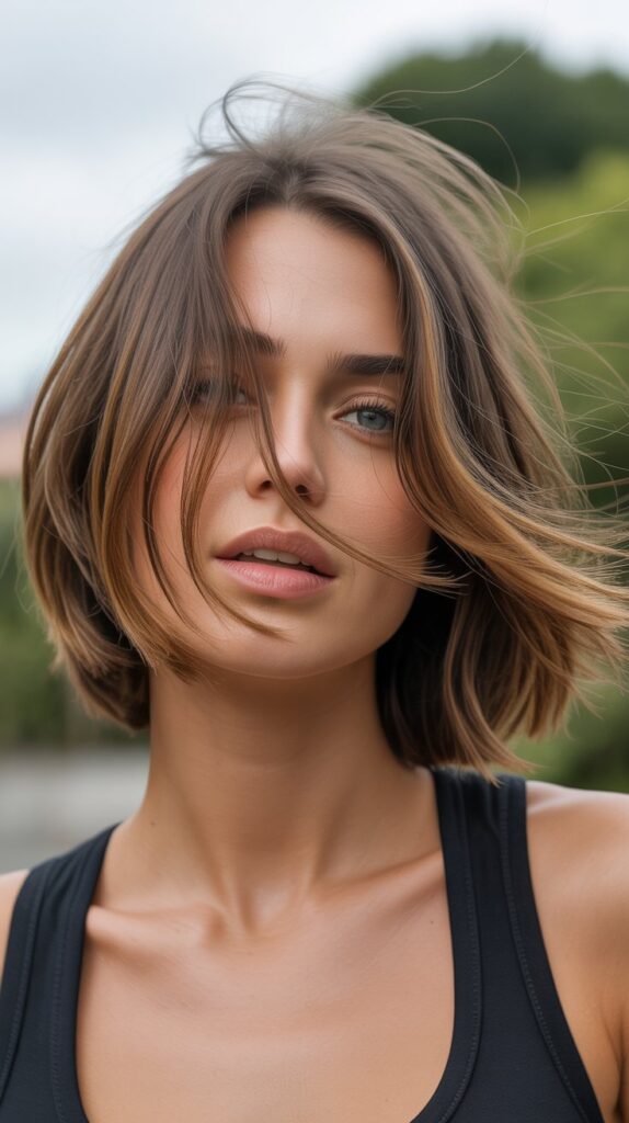 Layered Choppy Bob for Maximum Volume