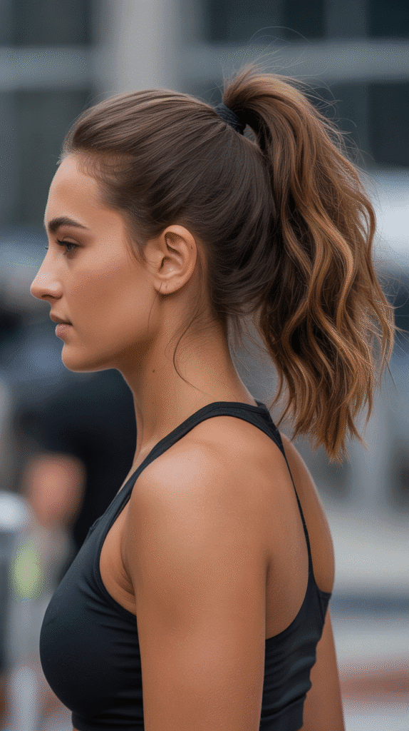 Top 27+ Slimming Hairstyles For Round Faces to Boost Confidence 4 High Ponytail with Volume at the Crown