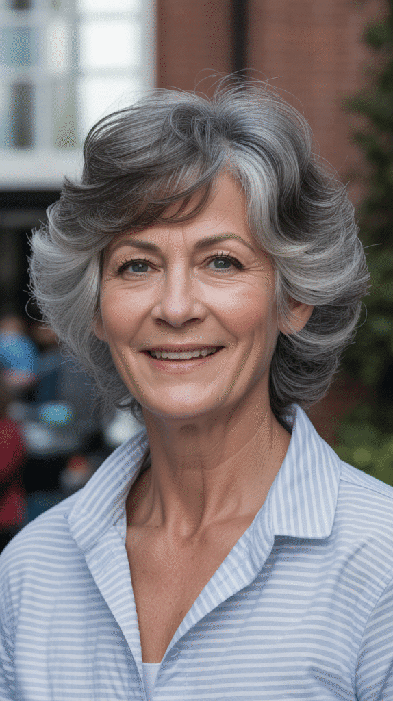 Top 36 Low-Maintenance Haircuts for Women Over 70 27 The Layered Crop with Height