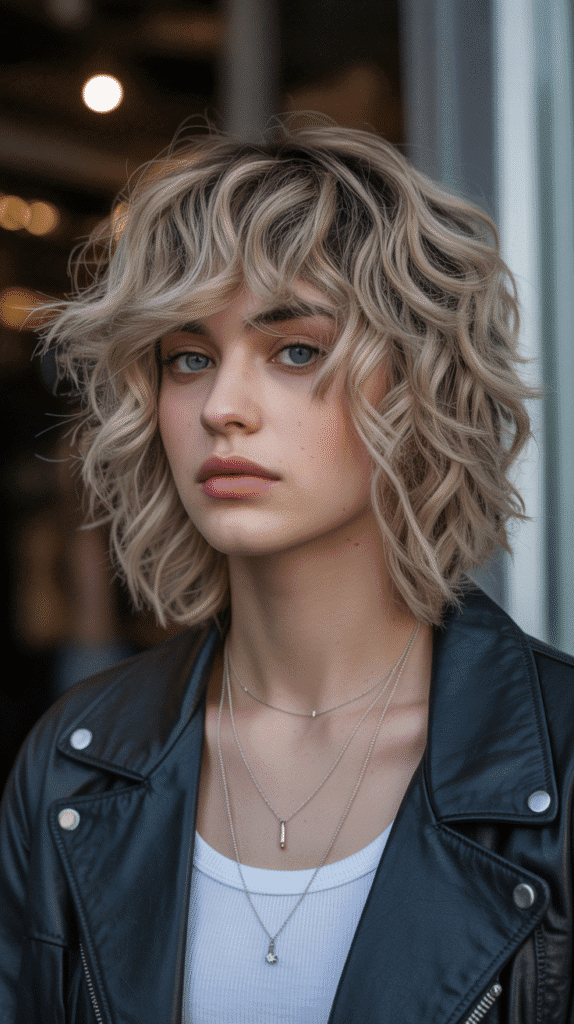  Choppy Long Bob with Curtain Bangs