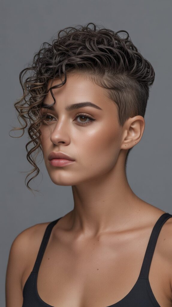 Transform Your Look: 25+ Stunning Curly Hairstyles For Round Faces 7 Curly Mohawk Style