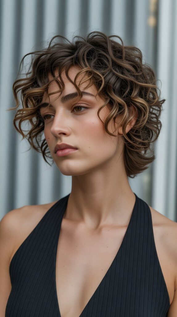 Transform Your Look: 25+ Stunning Curly Hairstyles For Round Faces 25 urly Mullet With Volume