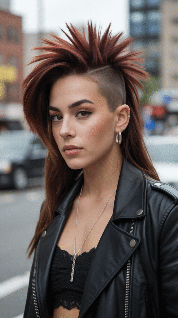 30 Trendy Half-Up Half-Down Hairstyles for HoCo 2025 20 Mohawk-Inspired Half-Up